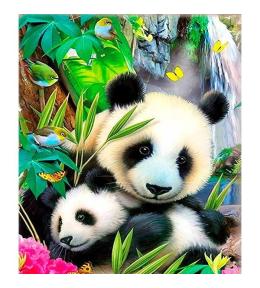 Mozaika diamentowa 5D - Panda 40x30cm
