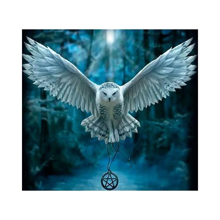 Mozaika diamentowa 5D - Sowa 40x30cm