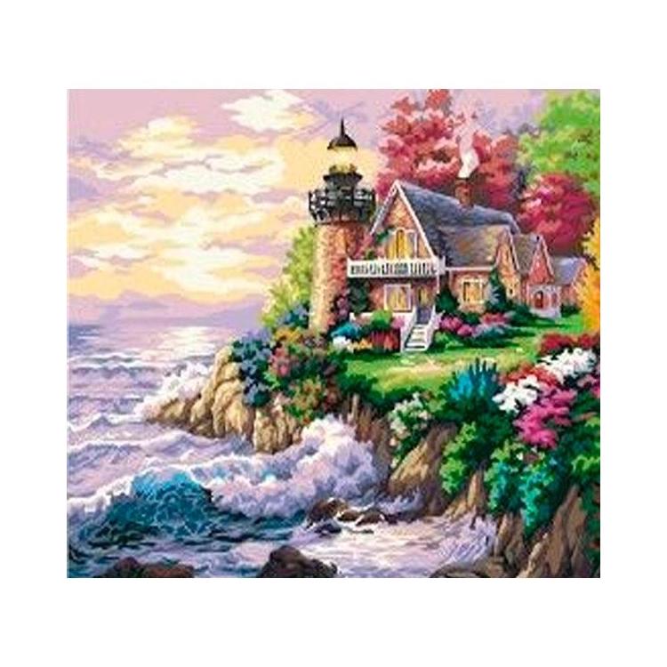 Mozaika diamentowa 5D - Latarnia Morska 40x30cm
