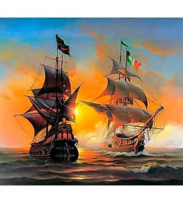 Mozaika diamentowa 5D - Żaglowce 40x30cm