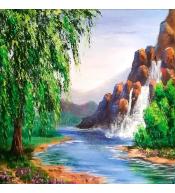 Mozaika diamentowa 5D - Wodospad 40x30cm