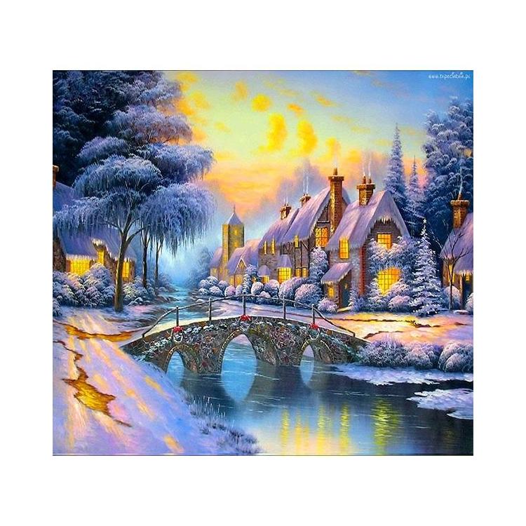 Mozaika diamentowa 5D - Zima 40x30cm