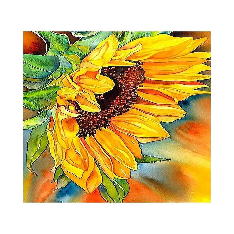 Mozaika diamentowa 5D - Kwiat słonecznika 40x30cm