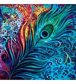 Mozaika diamentowa 5D - Pawie Pióro 40x30cm