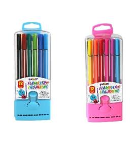 Flamastry trójkątne 12 kolorów mix