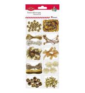 Zestaw dekoracji 12 rodzajów złoty