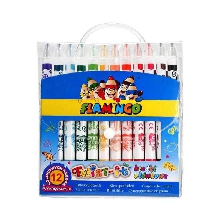 Kredki ołówkowe Twist-it okrągłe 12 kolorów