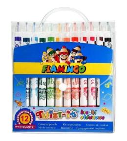 Kredki ołówkowe Twist-it okrągłe 12 kolorów