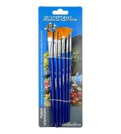 Pędzle artystyczne Flamingo 6 sztuk