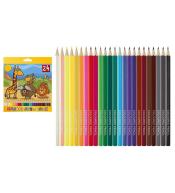 Kredki ołówkowe sześciokątne 24 kolory