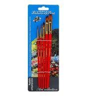 Pędzle artystyczne syntetyczne mix 5szt