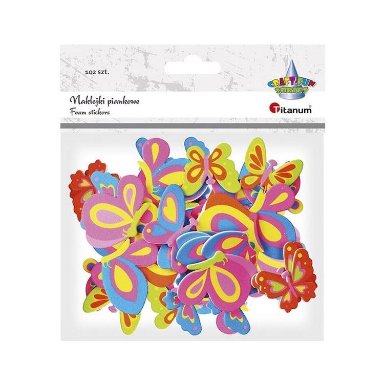Naklejki piankowe mix rozmiarów i kolorów 102szt