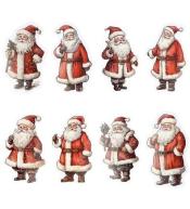 Naklejki papierowe na taśmie Mikołaje 250szt