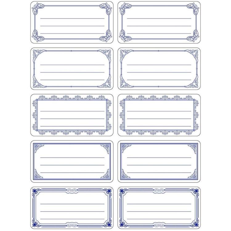 Naklejki na zeszyty biało niebieskie 240 sztuk