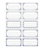 Naklejki na zeszyty biało niebieskie 240 sztuk