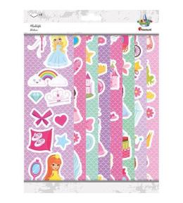 Naklejki papierowe 8 plansz księżniczki/akcesoria