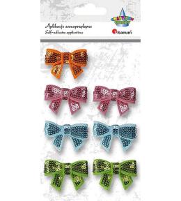 Kokardy 3D z cekinami 7szt