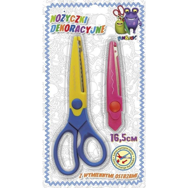 Nożyczki dekoracyjne 16,5cm +1 ostrze