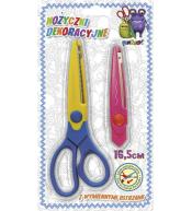 Nożyczki dekoracyjne 16,5cm +1 ostrze