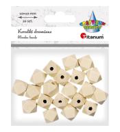 Koraliki drewniane kostki ścięte 20szt