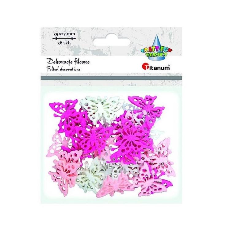 Filcowe motyle ażurowe 36szt