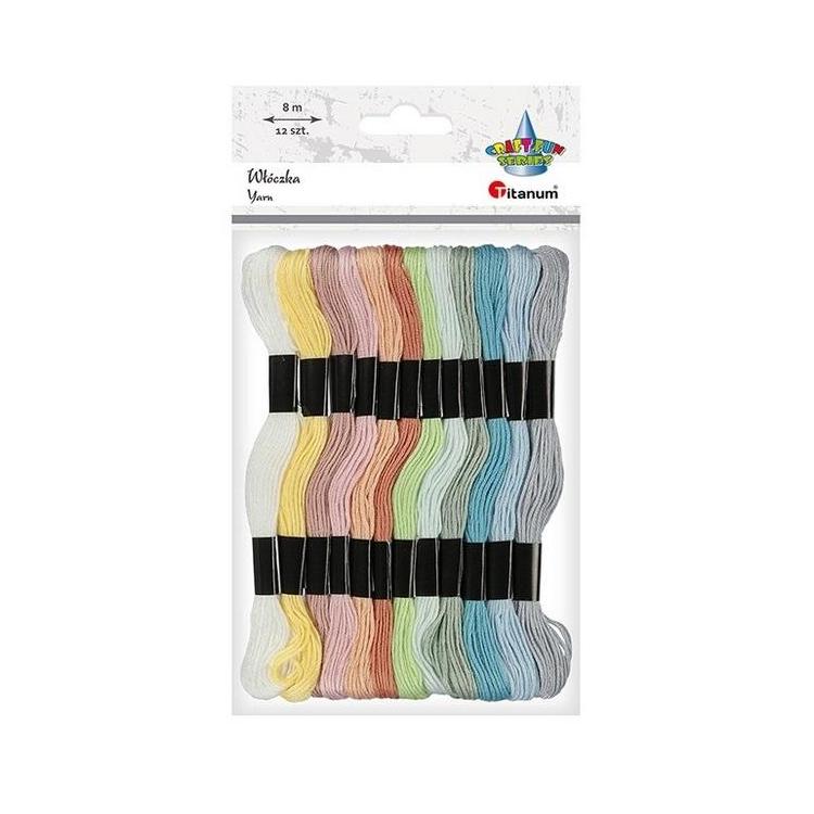 Mulina 8mm pastelowa 12 kolorów