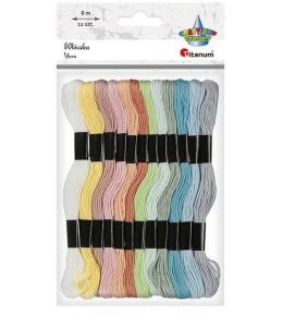 Mulina 8mm pastelowa 12 kolorów