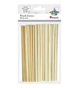 Drewniane patyczki ogkrągłe 5x160mm mix 50szt