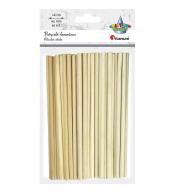 Drewniane patyczki ogkrągłe 5x160mm mix 50szt