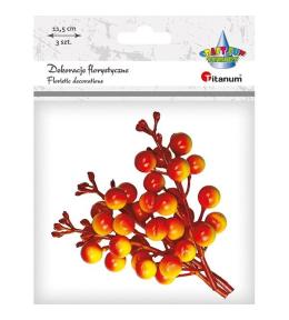 Gałązki owoców winobluszczu pomarańcz.-żółte 3szt