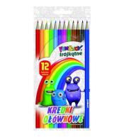 Kredki ołówkowe trójkątne 12 kolorów