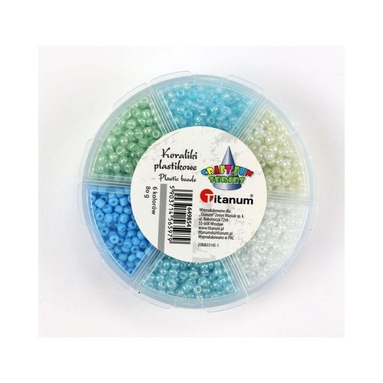 Koraliki plastikowe 3mm 6 kolorów