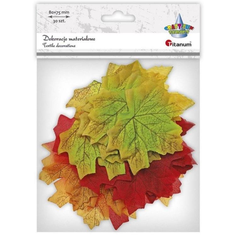 Materiałowe liście klonu 85x70mm 30szt