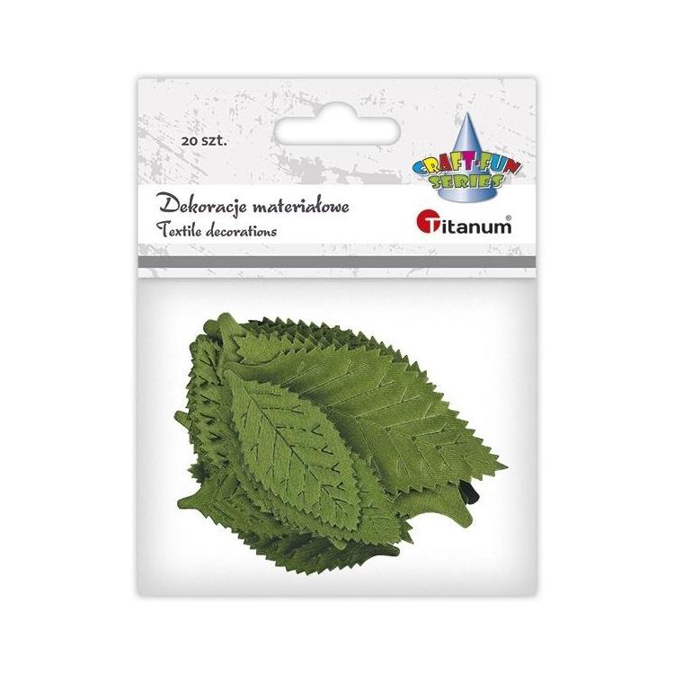 Materiałowe liście zielone 20szt