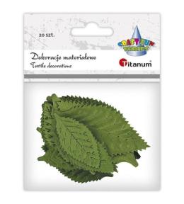 Materiałowe liście zielone 20szt