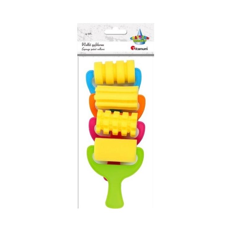 Wałki gąbkowe z fakturami 4szt.