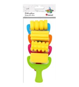 Wałki gąbkowe z fakturami 4szt.