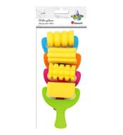 Wałki gąbkowe z fakturami 4szt.