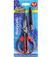 Nożyczki ergonomiczne z zatyczką na ostrzu 16.5cm