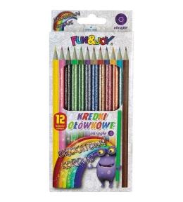 Kredki ołówkowe brokatowe 12 kolorów