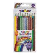 Kredki ołówkowe brokatowe 12 kolorów