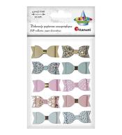 Naklejki papierowe 3D kokardki 10szt