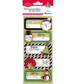 Karnety samoprzylepne 3D Boże Narodzenie 5szt