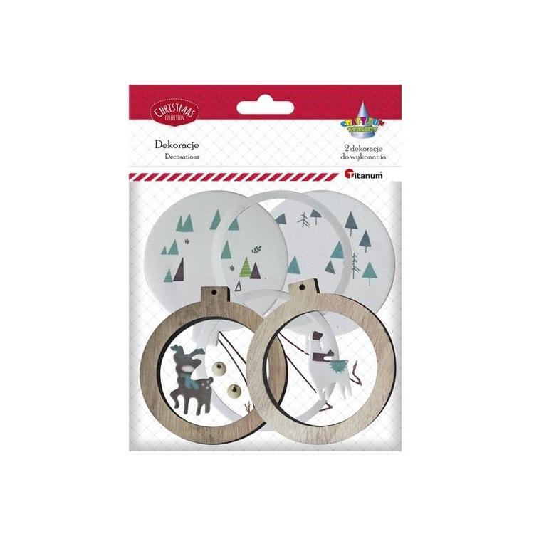 Zestaw do złożenia Drewniane Bombki 2szt.