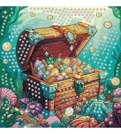 Mozaika piankowa skrzynia skarbów 25x25cm