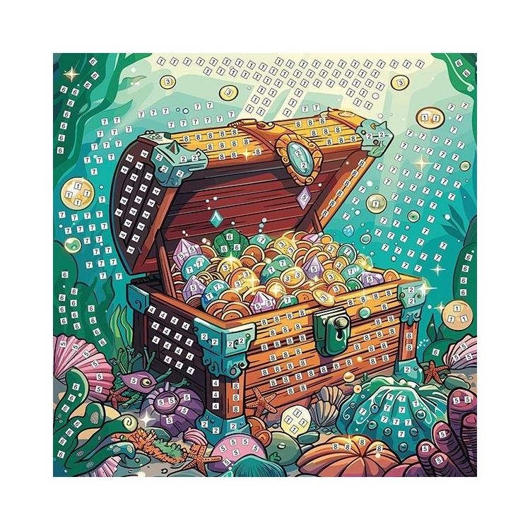 Mozaika piankowa skrzynia skarbów 25x25cm