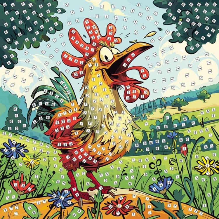 Mozaika piankowa kogut 25x25cm