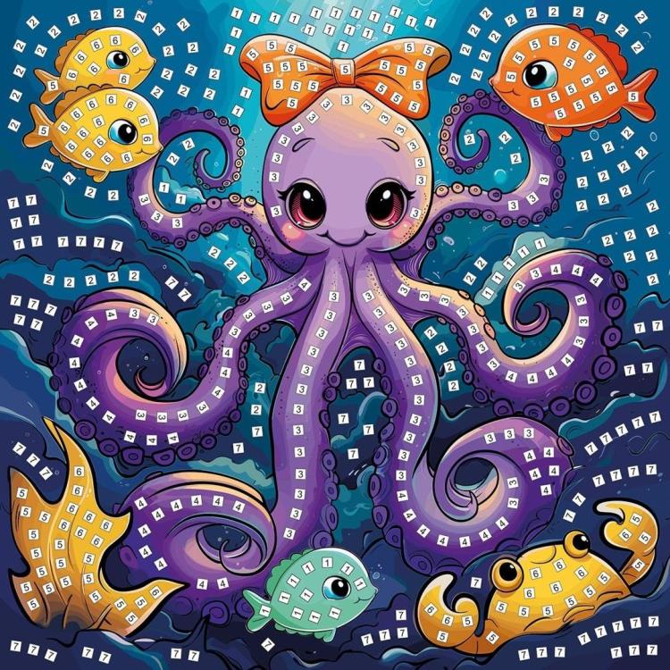 Mozaika piankowa ośmiornica 25x25cm