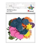 Naklejki piankowe brokatowe mix 50szt