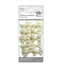 Kokardki jutowe samoprzylepne beżowe 33x25mm 10szt